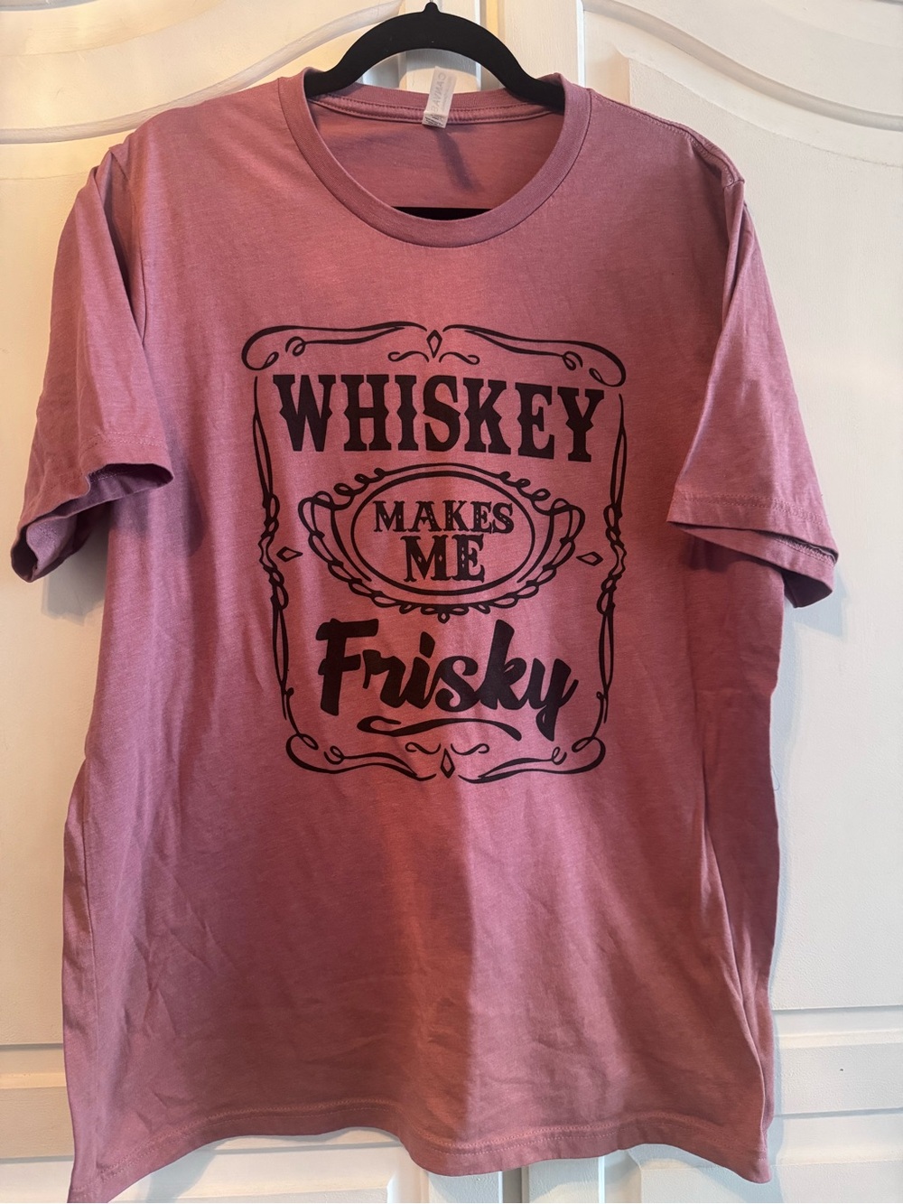 Bella Canvas Mauve Graphic 'Whiskey Makes Me Frisky' Tee